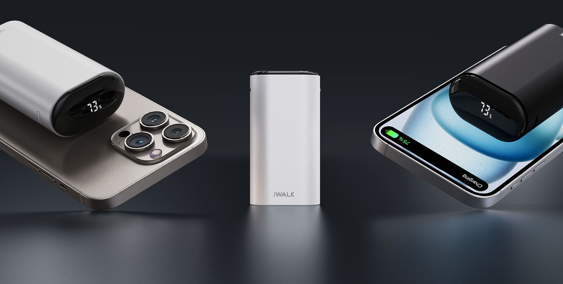 iPhone12 ホワイト 64GB iWALK LinkPod-4 ブラック Cute Portable Charger: Style and Power